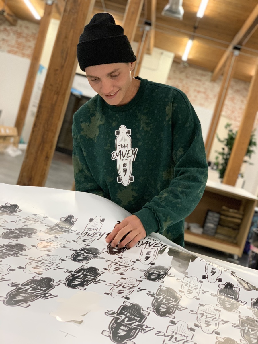 Austin Sparks weeding Team Davey stickers