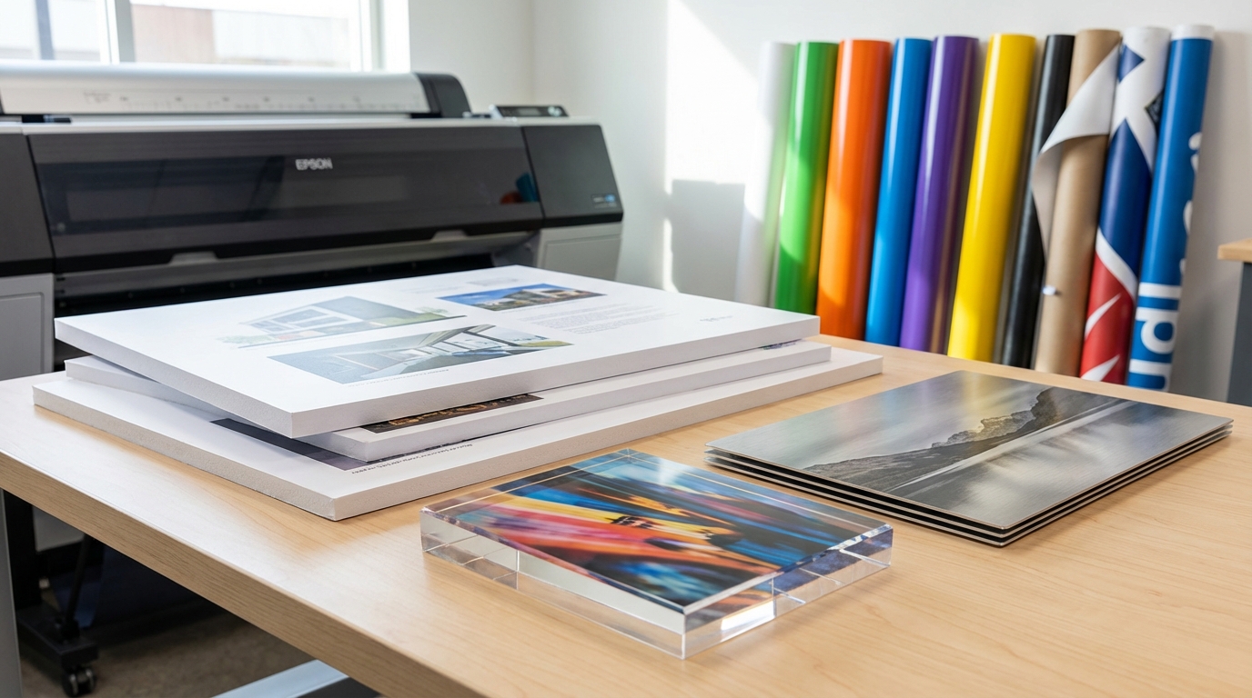 Large Format Print Substrates: Foam Board, Acrylic, Metal & More