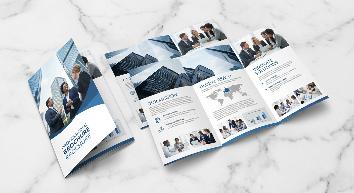 Professional tri-fold brochure set