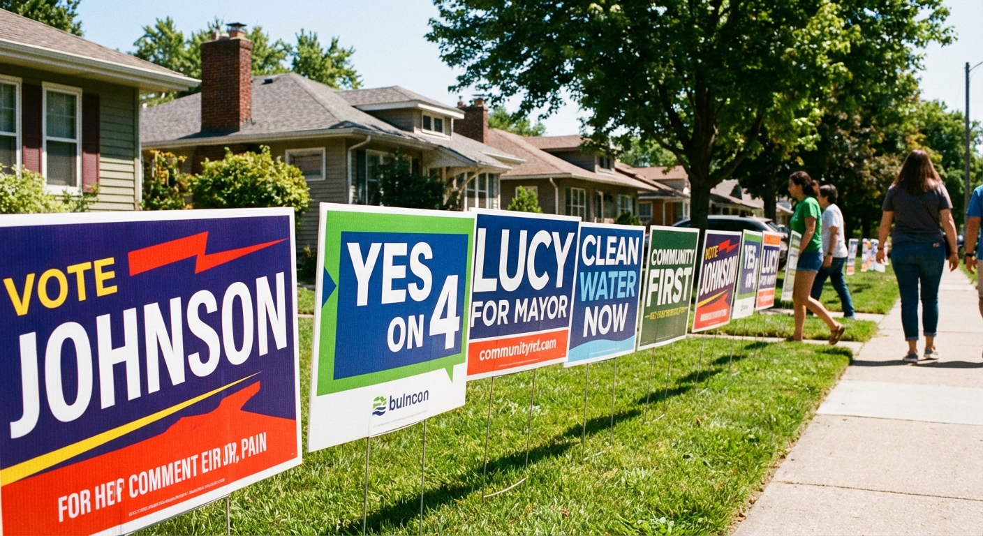 Corrugated plastic yard signs